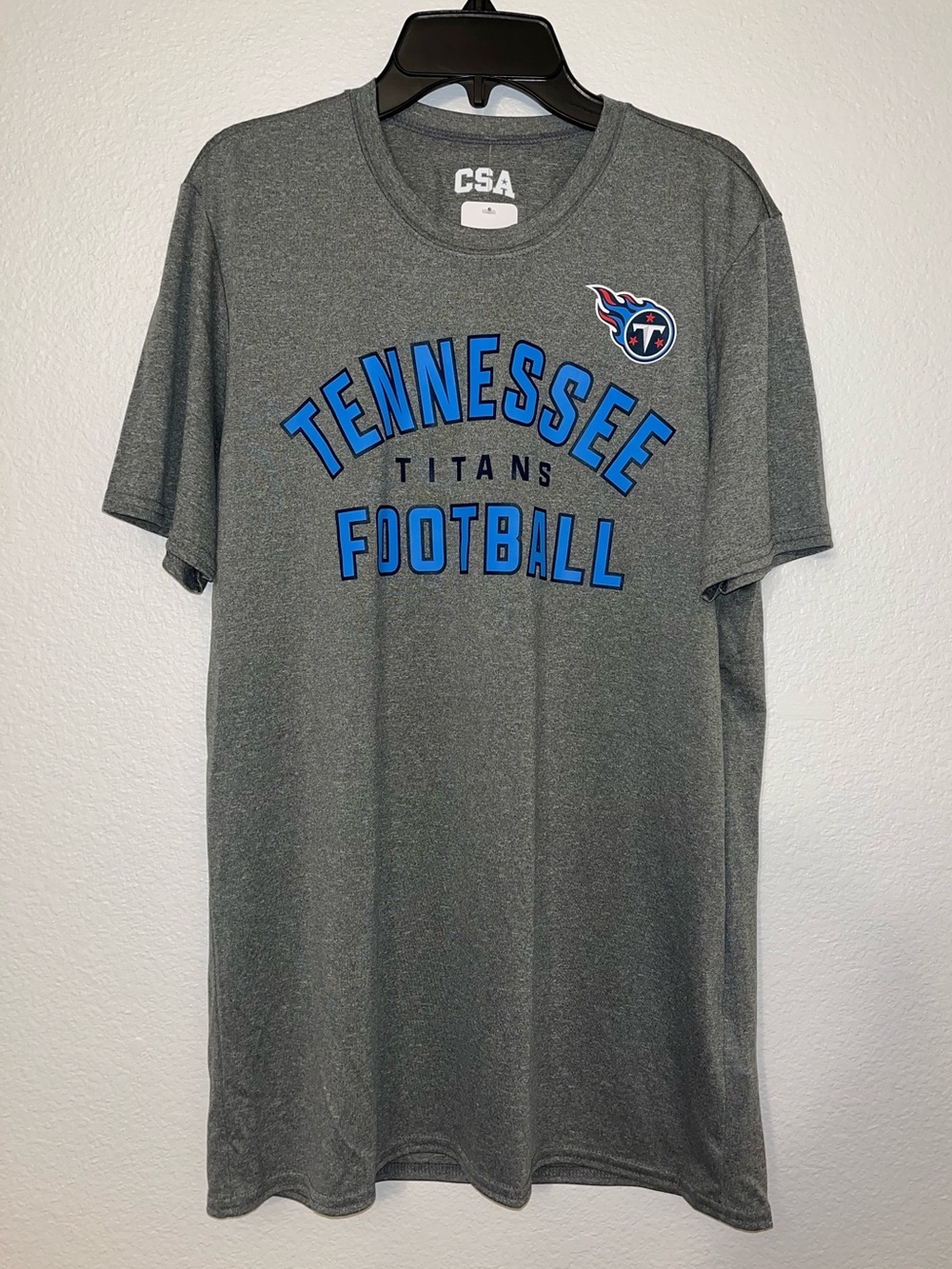 NFL Tennessee Titans Gray and Blue Short Sleeve Tee